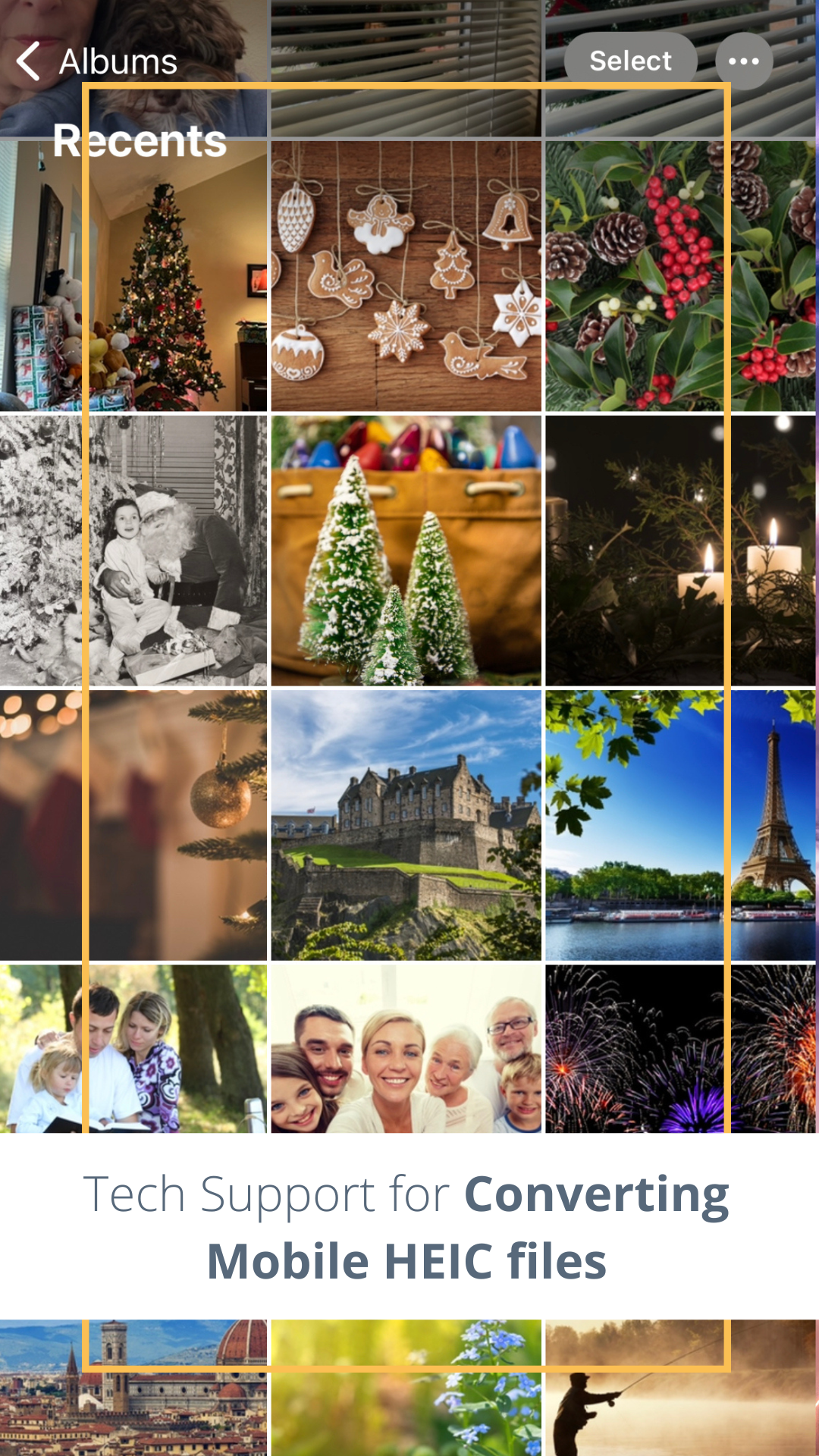 Tech Support for Converting HEIC Mobile Image Files