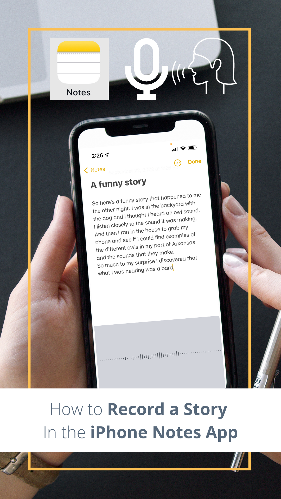 How to Record a Story in the iPhone Notes App